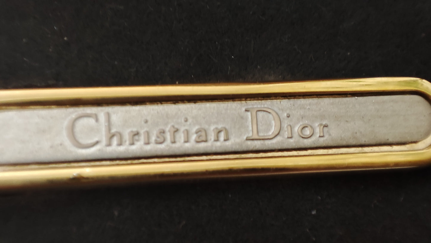 Dior Gold Tone Tie Pin and Cufflinks