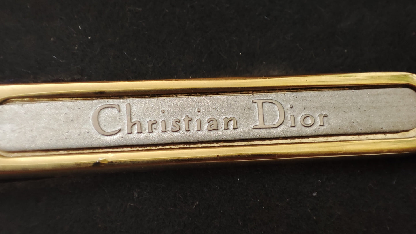 Dior Gold Tone Tie Pin and Cufflinks