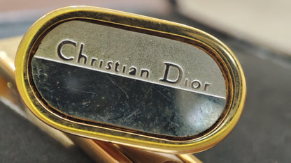 Dior Gold Tone Tie Pin and Cufflinks
