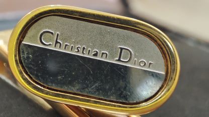 Dior Gold Tone Tie Pin and Cufflinks