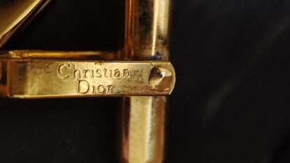 Dior Gold Tone Tie Pin and Cufflinks