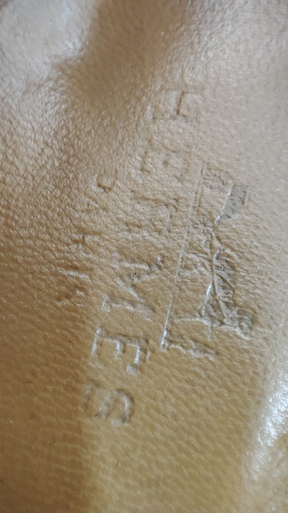 Hermes Constance Suede Mules Brown Size 37 1/2