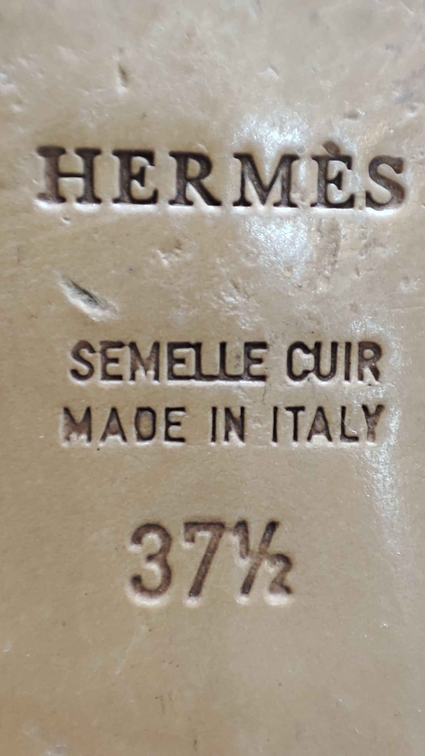 Hermes Constance Suede Mules Brown Size 37 1/2