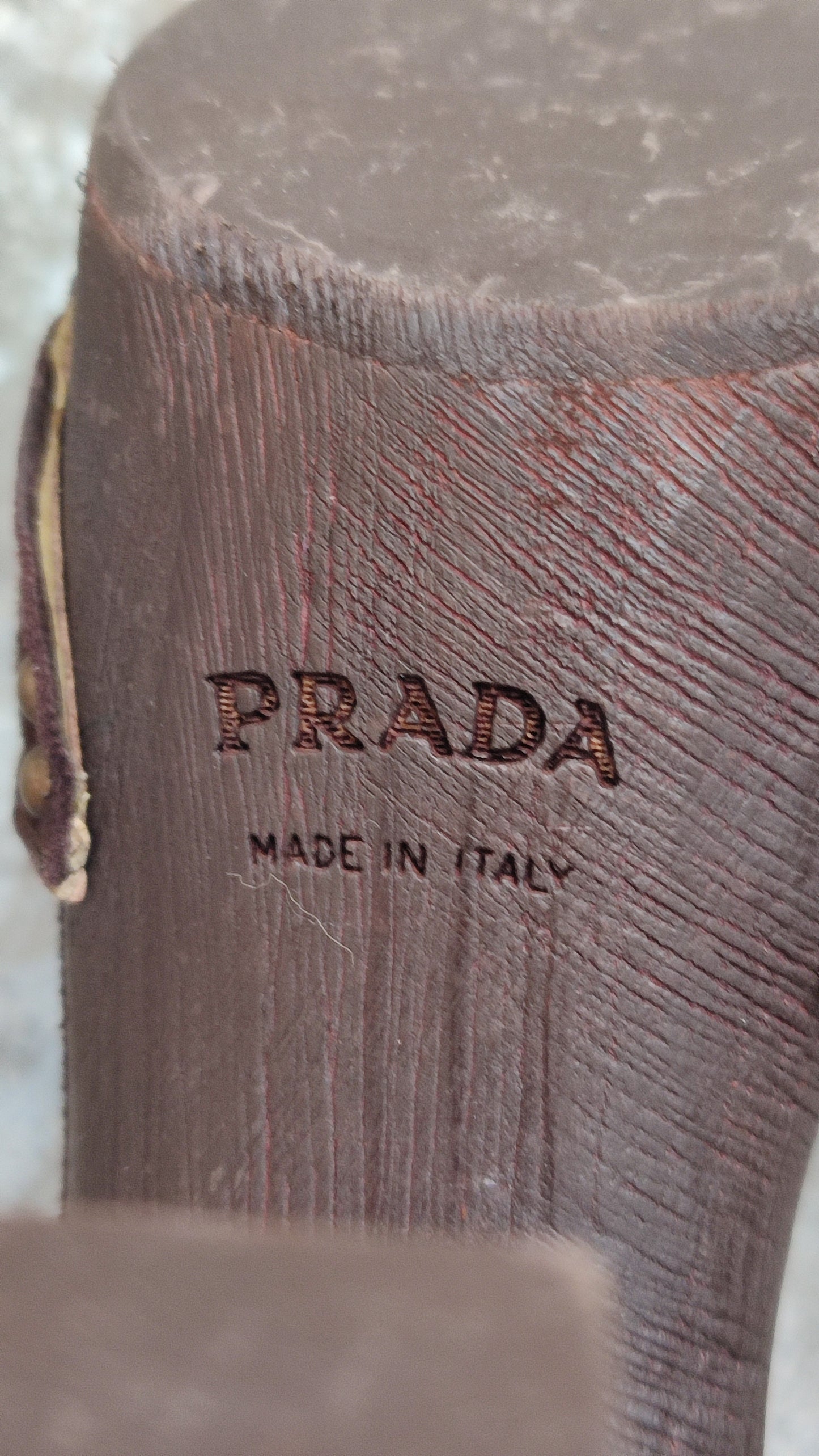 Prada Peep-Toe Suede Pumps Brown Size 37
