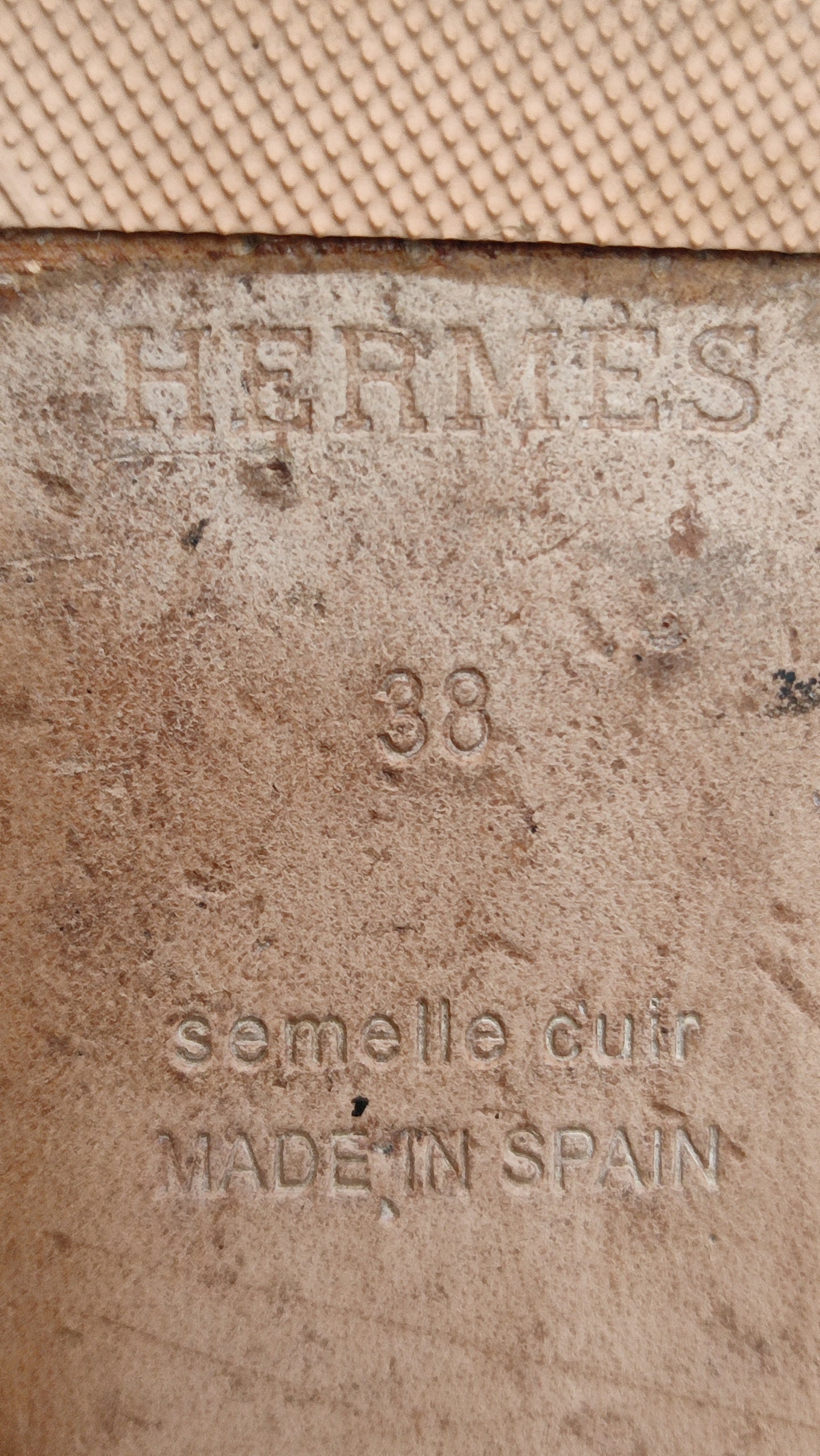 Hermes Elda Espadrille Brown Wedge Sandals Size 38