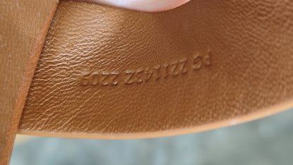 Hermes Elda Espadrille Brown Wedge Sandals Size 38