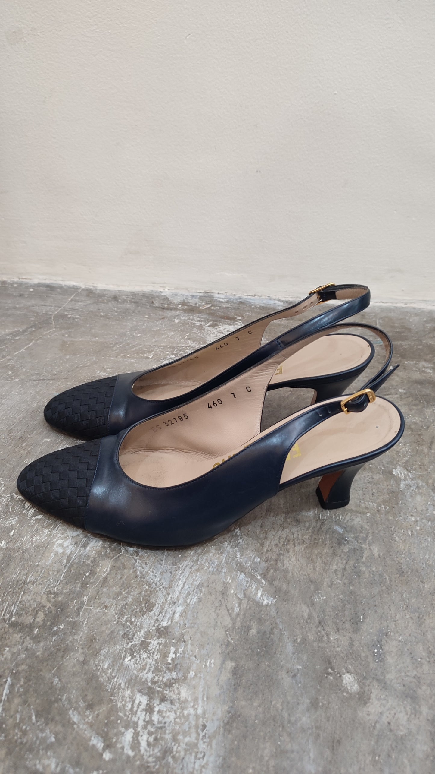 Salvatore Ferragamo Slingback Heels Black Size 7C