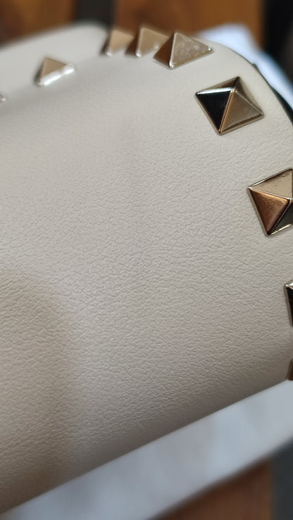Valentino Garavani Rockstud Mini Ivory Crossbody Bag