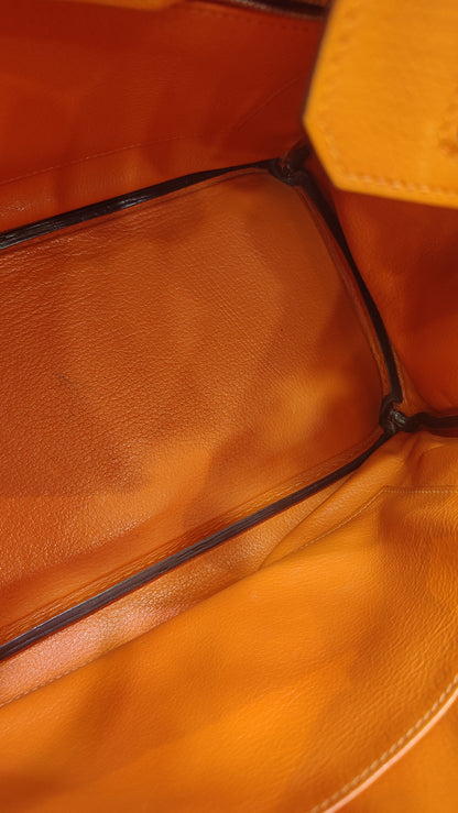 Hermes Birkin 30 Orange Epsom Stamp I Square 2005