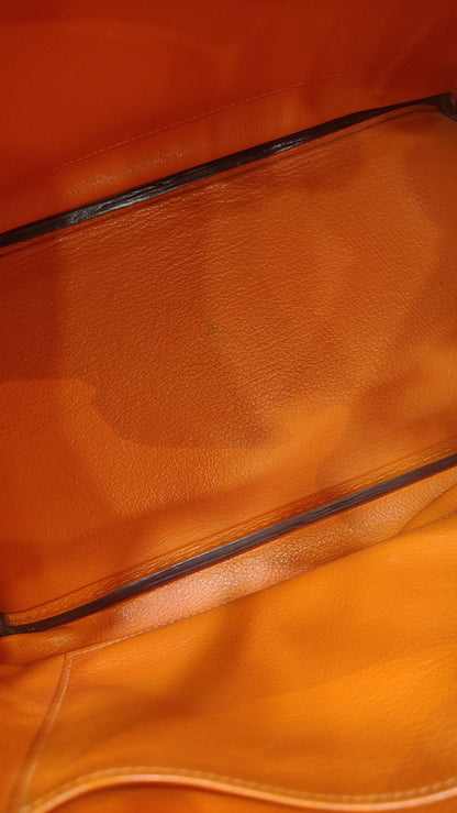 Hermes Birkin 30 Orange Epsom Stamp I Square 2005