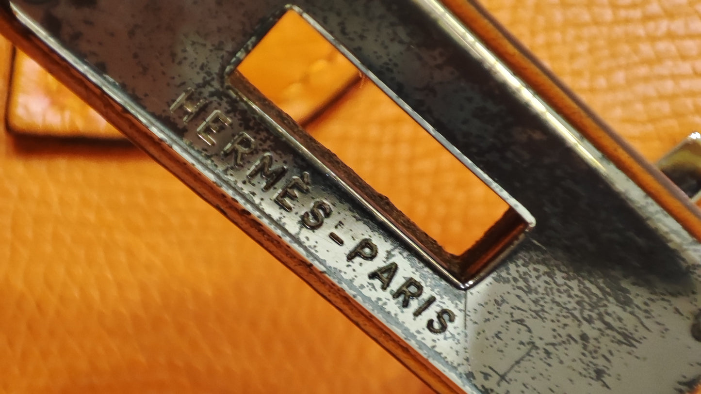 Hermes Birkin 30 Orange Epsom Stamp I Square 2005