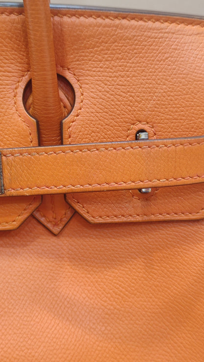 Hermes Birkin 30 Orange Epsom Stamp I Square 2005