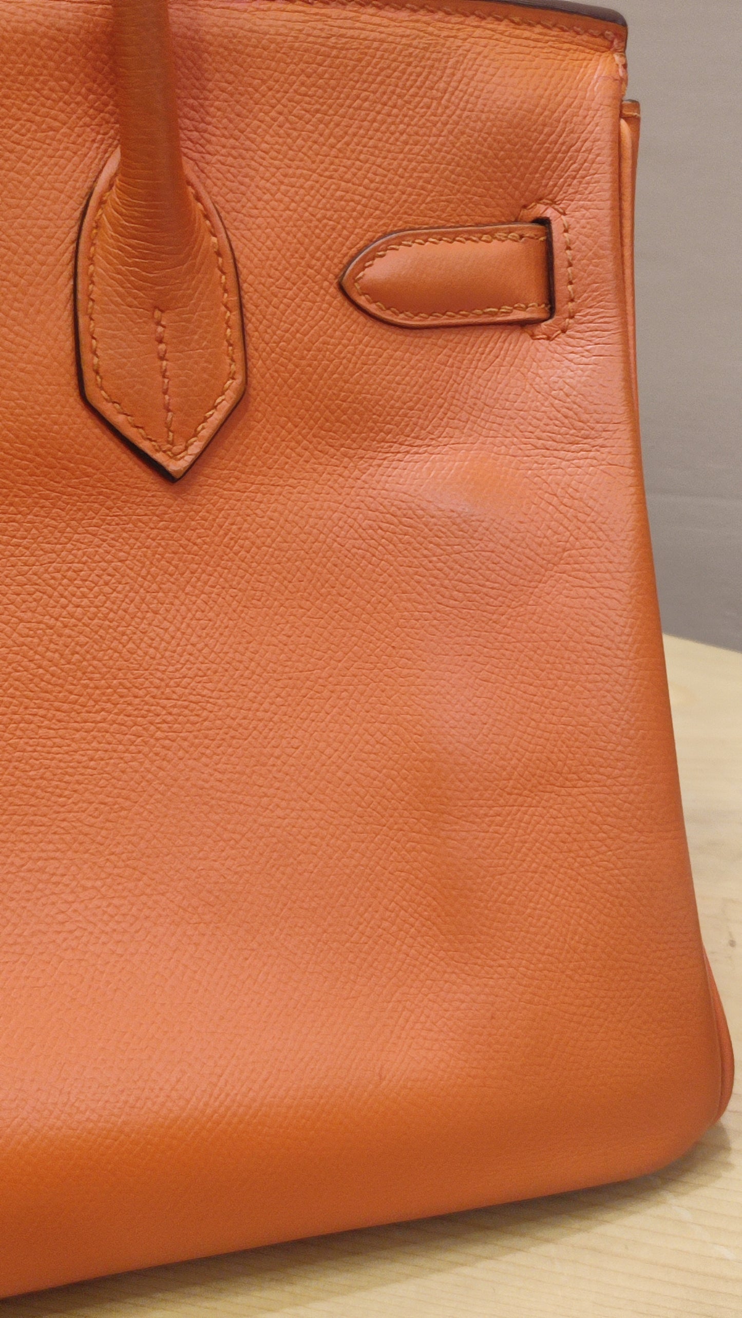 Hermes Birkin 30 Orange Epsom Stamp I Square 2005