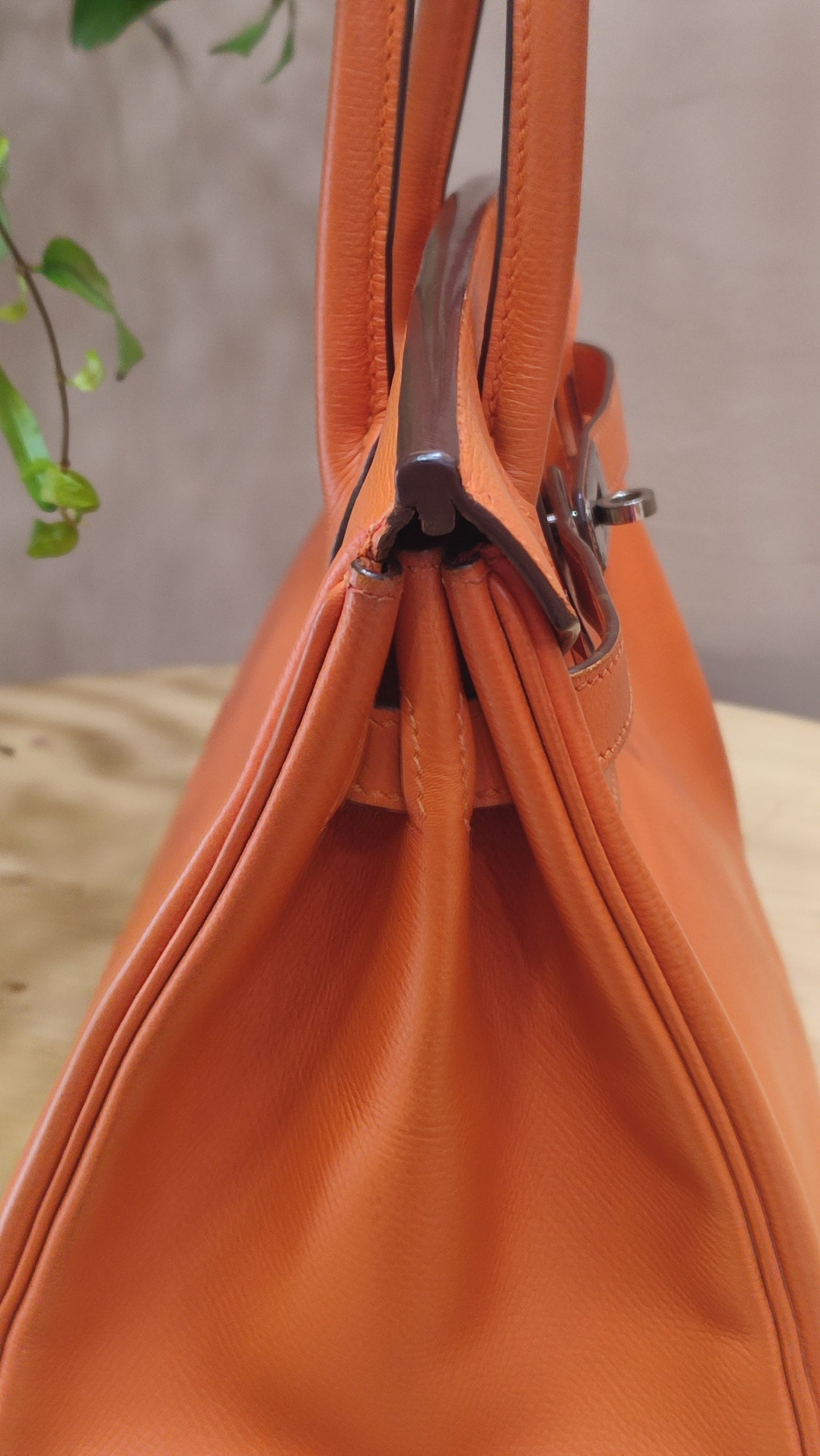 Hermes Birkin 30 Orange Epsom Stamp I Square 2005
