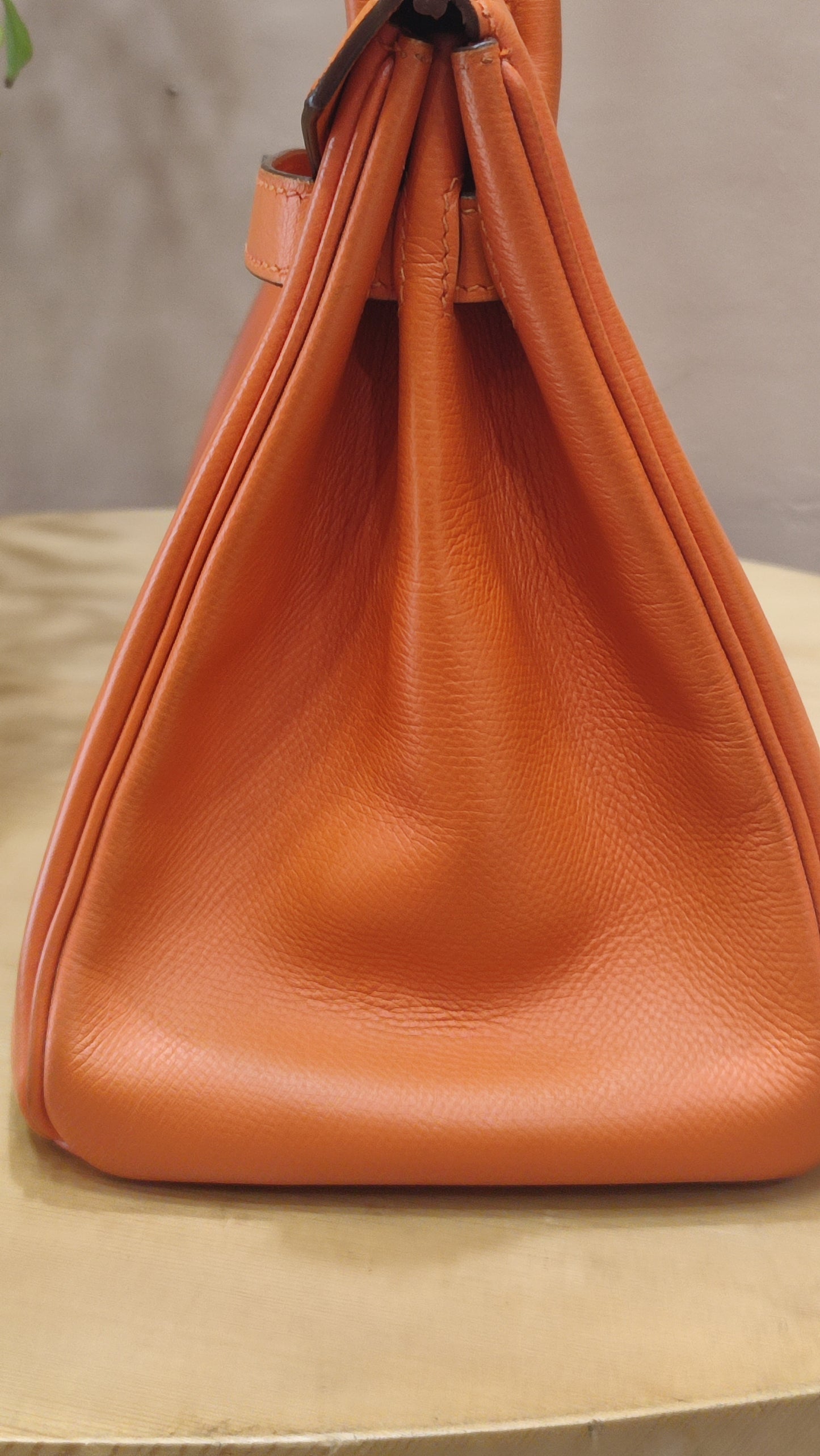 Hermes Birkin 30 Orange Epsom Stamp I Square 2005