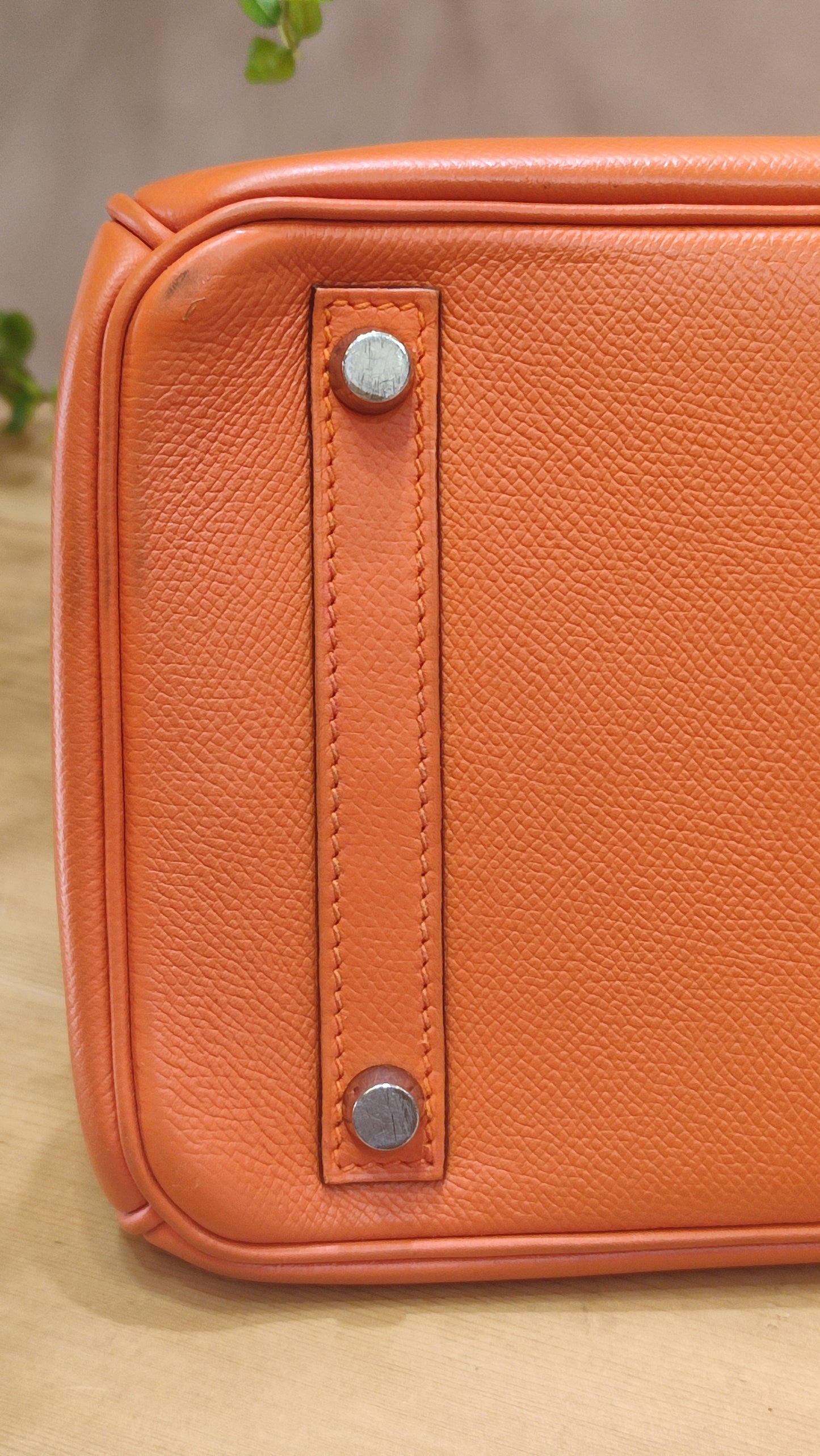 Hermes Birkin 30 Orange Epsom Stamp I Square 2005