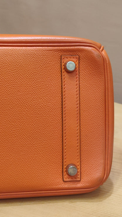 Hermes Birkin 30 Orange Epsom Stamp I Square 2005