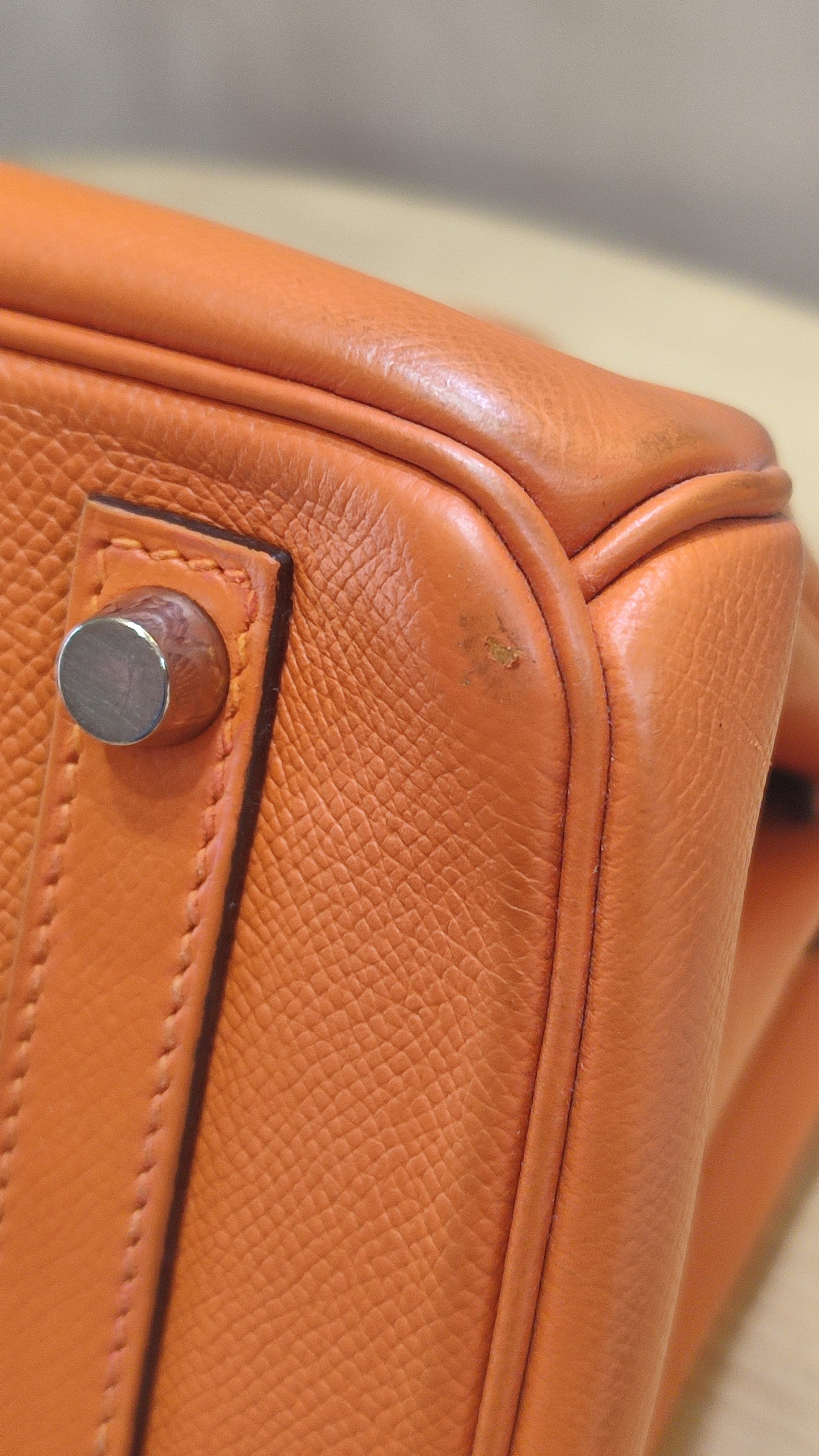 Hermes Birkin 30 Orange Epsom Stamp I Square 2005