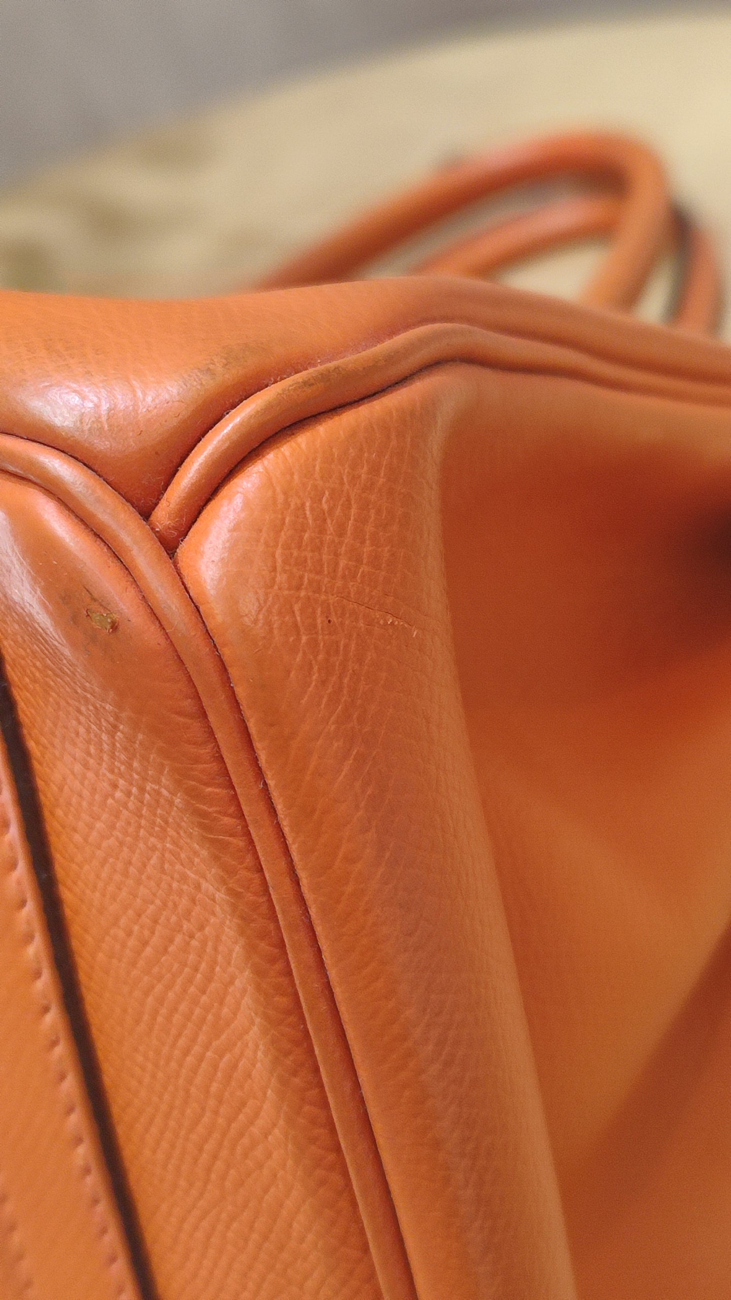 Hermes Birkin 30 Orange Epsom Stamp I Square 2005