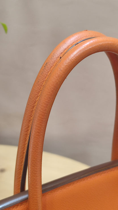 Hermes Birkin 30 Orange Epsom Stamp I Square 2005