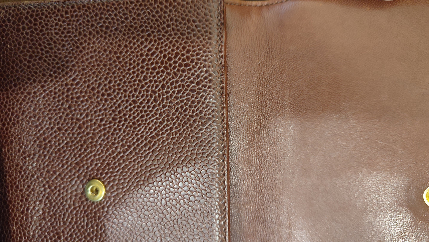 Chanel Bi-fold Wallet Burgundy Caviar Series 5