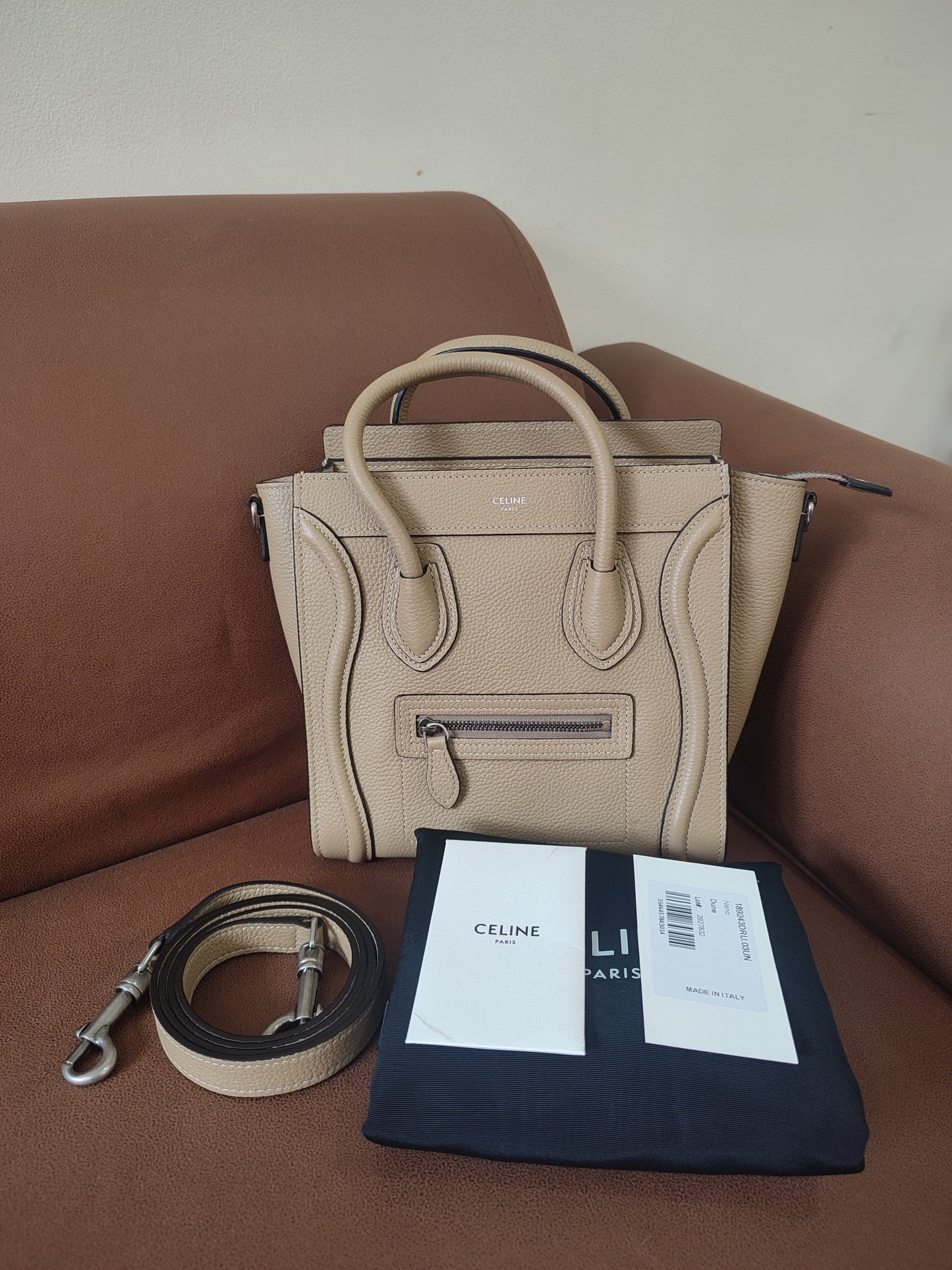 Celine Luggage Bag Dune Nano