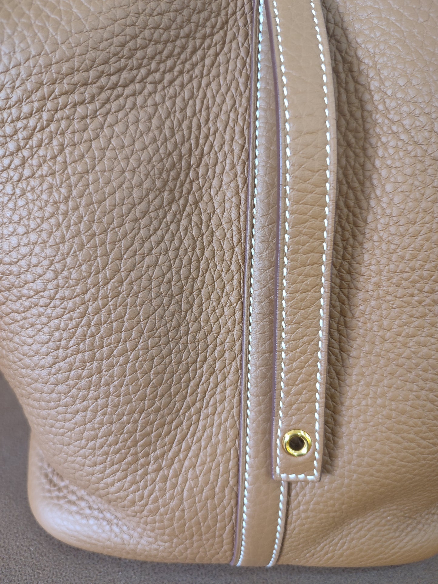 Hermes Picotin 22 Gold on Gold Clemence Stamp U 2022 Fullset