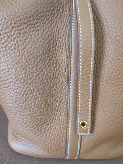Hermes Picotin 22 Gold on Gold Clemence Stamp U 2022 Fullset