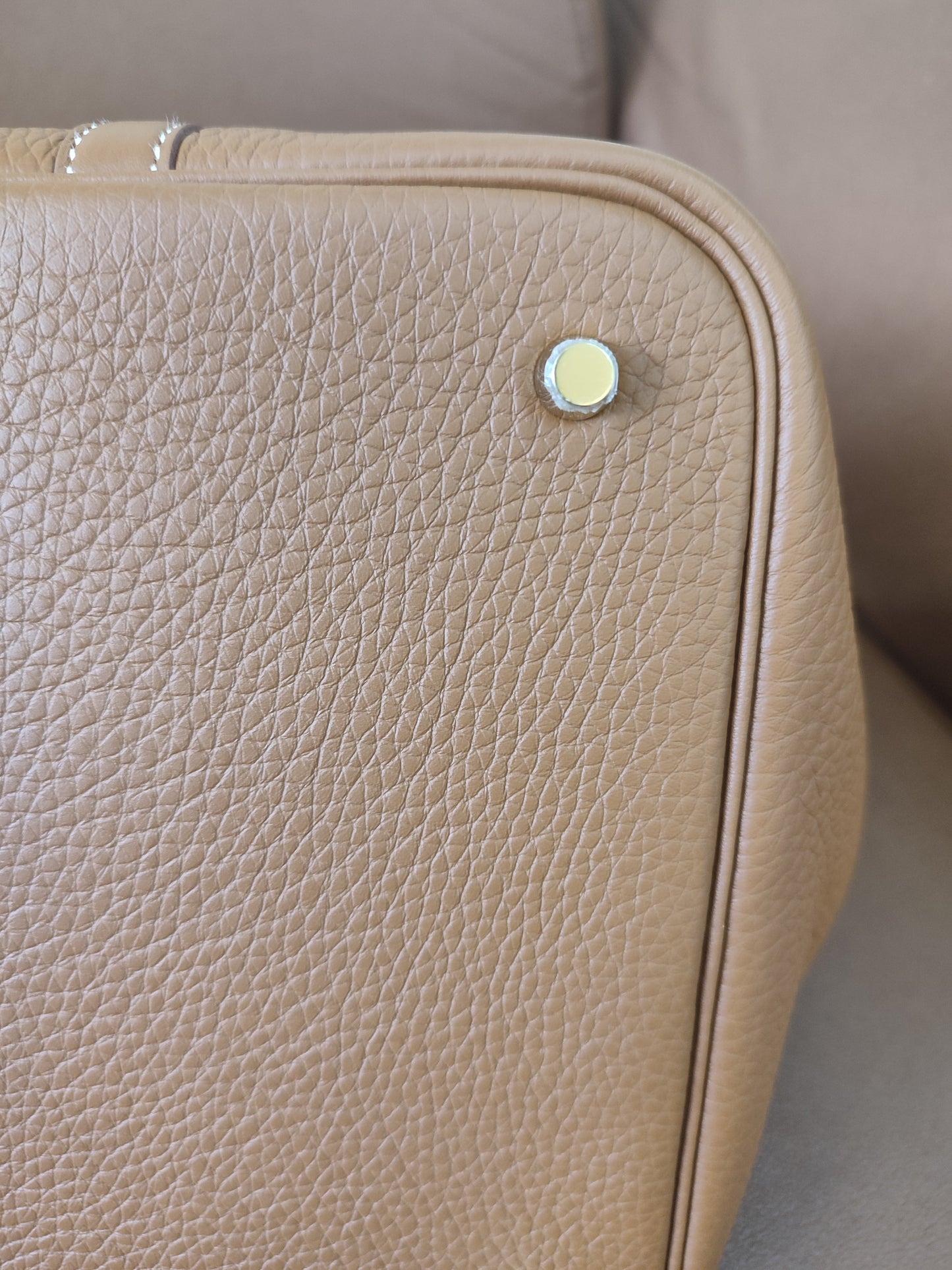 Hermes Picotin 22 Gold on Gold Clemence Stamp U 2022 Fullset