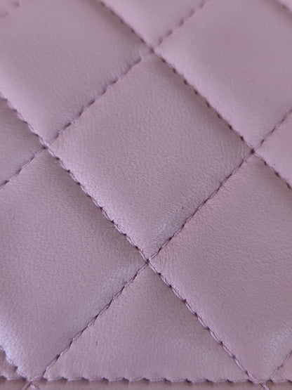 Chanel Classic Wallet On Chain Lambskin Pink GHW Chanel Classic Wallet On Chain Lambskin Pink Series 24