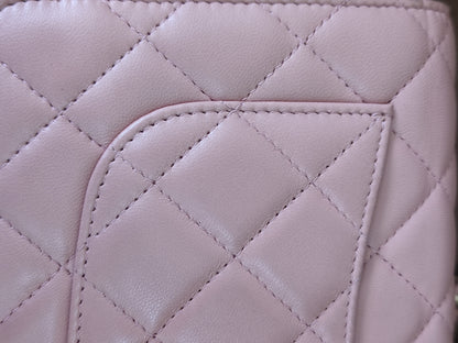 Chanel Classic Wallet On Chain Lambskin Pink GHW Chanel Classic Wallet On Chain Lambskin Pink Series 24