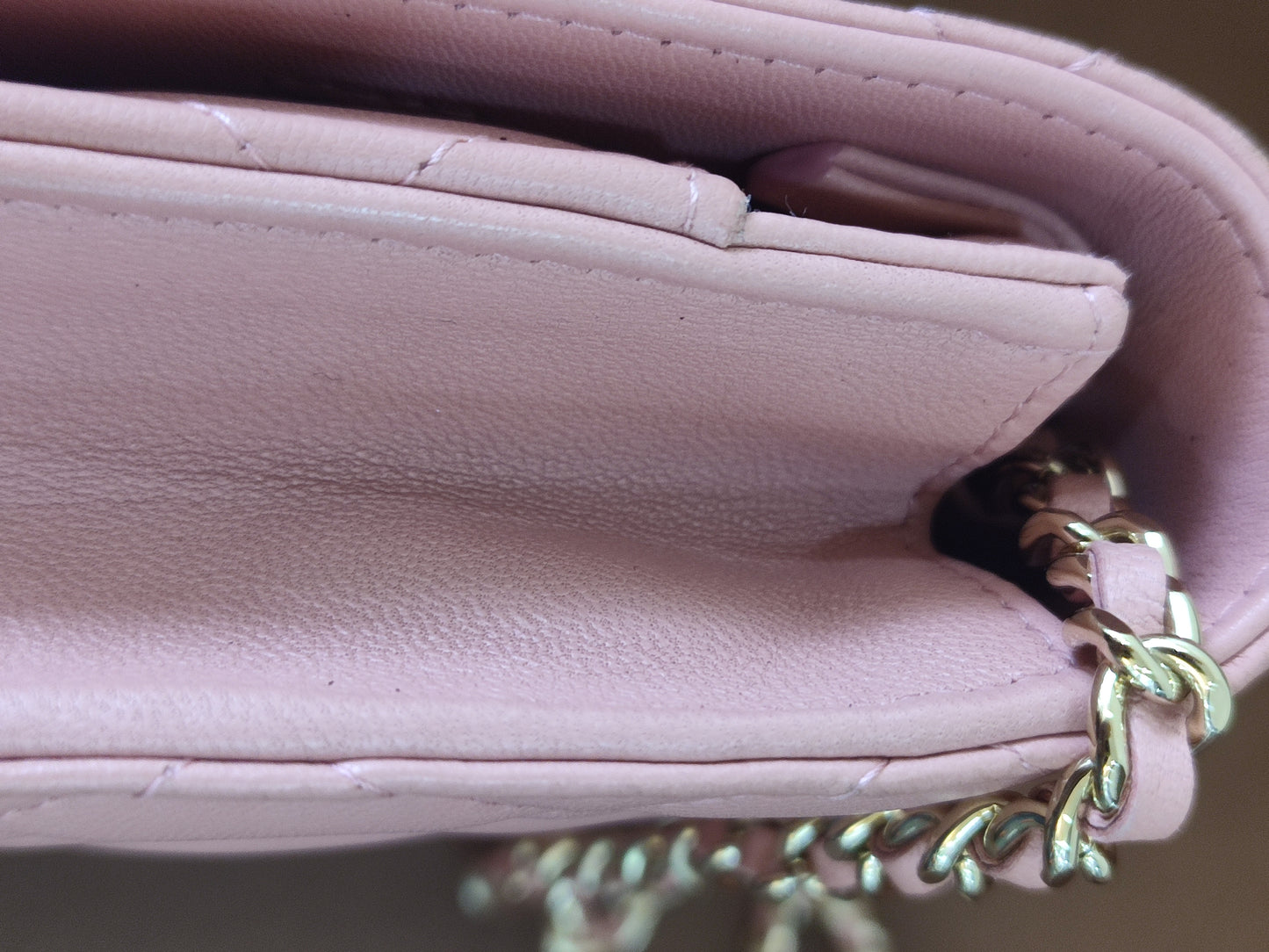 Chanel Classic Wallet On Chain Lambskin Pink GHW Chanel Classic Wallet On Chain Lambskin Pink Series 24