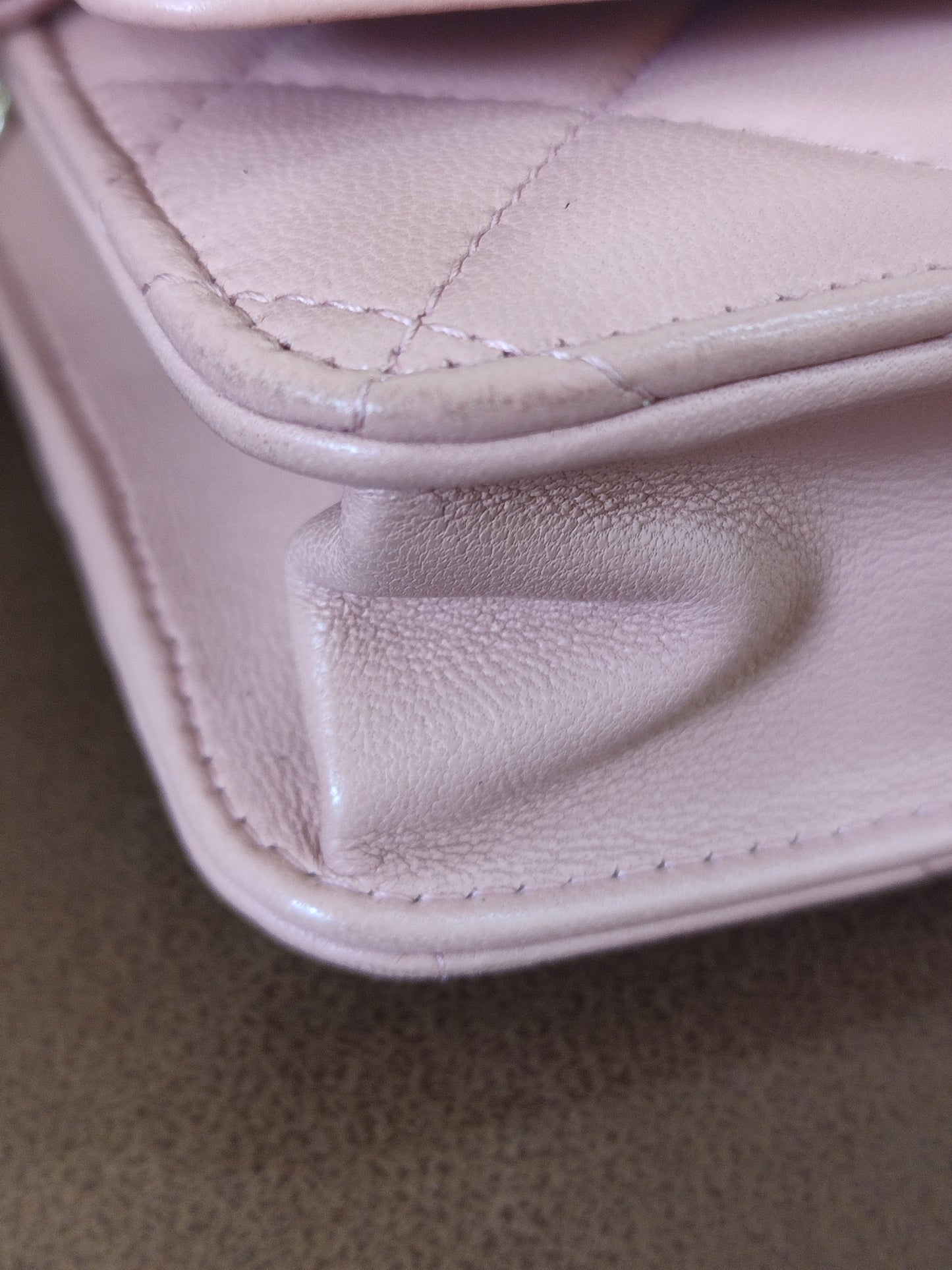 Chanel Classic Wallet On Chain Lambskin Pink GHW Chanel Classic Wallet On Chain Lambskin Pink Series 24