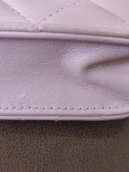Chanel Classic Wallet On Chain Lambskin Pink GHW Chanel Classic Wallet On Chain Lambskin Pink Series 24