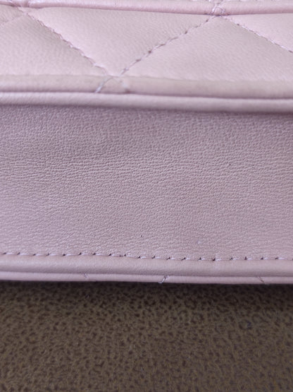 Chanel Classic Wallet On Chain Lambskin Pink GHW Chanel Classic Wallet On Chain Lambskin Pink Series 24