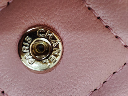 Chanel Classic Wallet On Chain Lambskin Pink GHW Chanel Classic Wallet On Chain Lambskin Pink Series 24