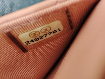 Chanel Classic Wallet On Chain Lambskin Pink GHW Chanel Classic Wallet On Chain Lambskin Pink Series 24