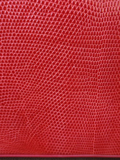 Chanel Vintage Lizard Flap Bag Red Series 1
