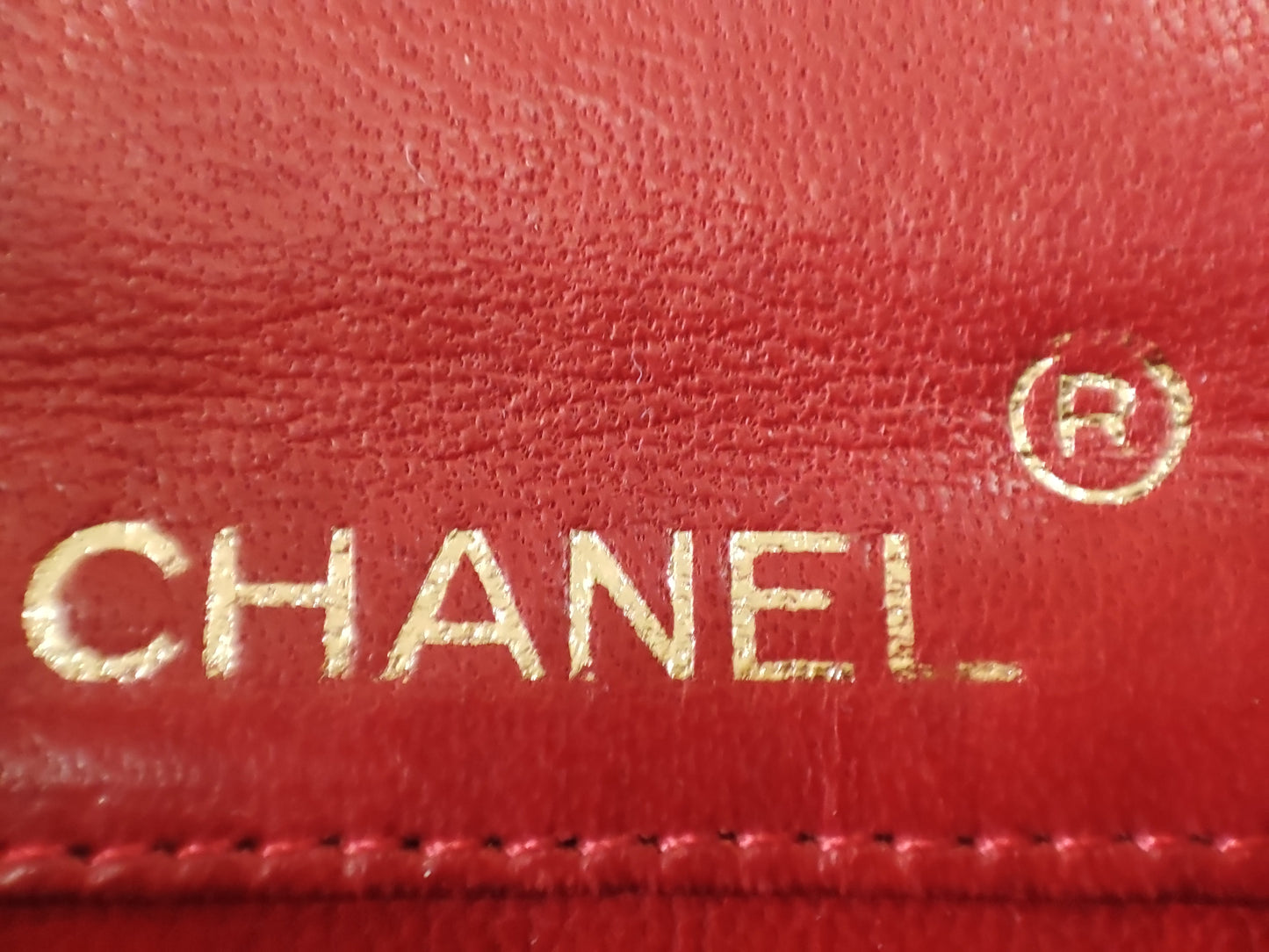 Chanel Vintage Lizard Flap Bag Red Series 1