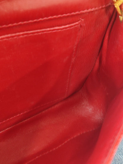 Chanel Vintage Lizard Flap Bag Red Series 1