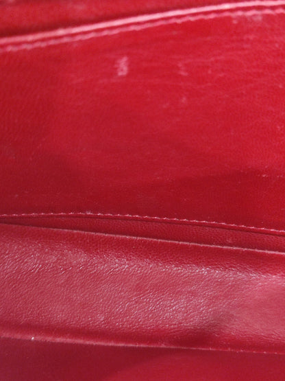 Chanel Vintage Lizard Flap Bag Red Series 1