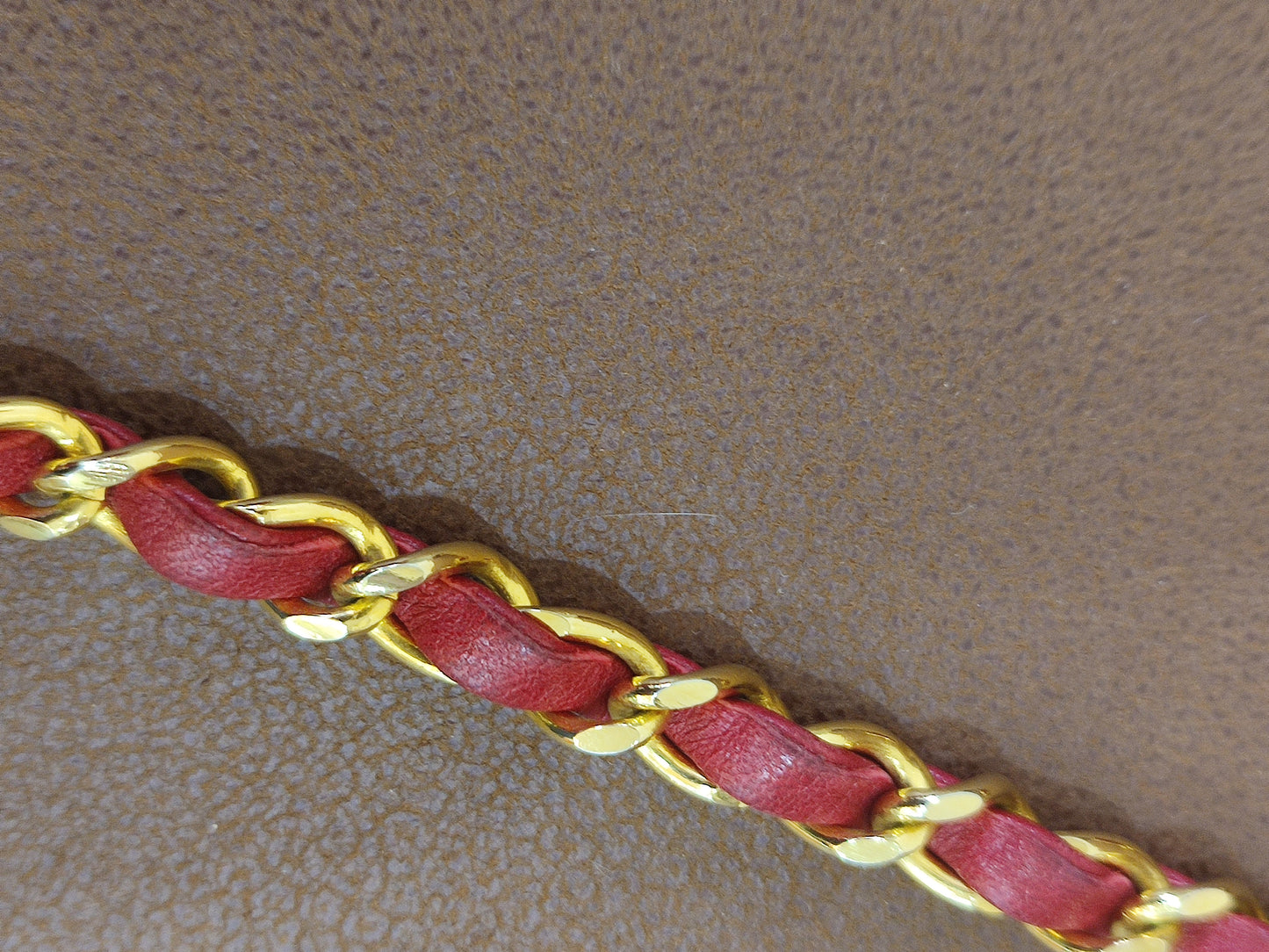 Chanel Vintage Lizard Flap Bag Red Series 1