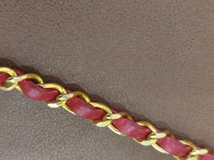 Chanel Vintage Lizard Flap Bag Red Series 1