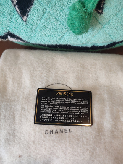 Chanel Spring/Summer 1994 Terry Cloth Backpack Turquoise Series 2