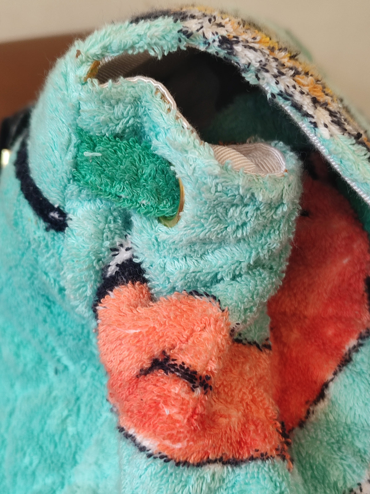 Chanel Spring/Summer 1994 Terry Cloth Backpack Turquoise Series 2