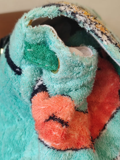 Chanel Spring/Summer 1994 Terry Cloth Backpack Turquoise Series 2