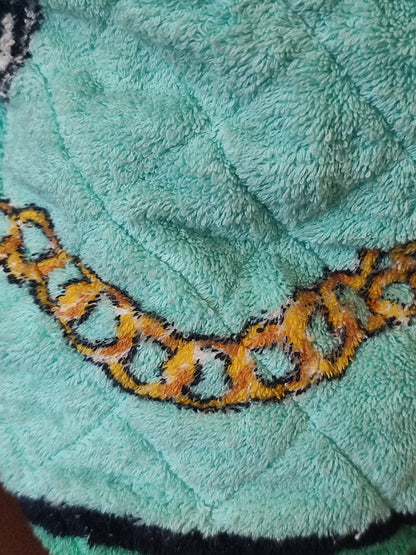 Chanel Spring/Summer 1994 Terry Cloth Backpack Turquoise Series 2