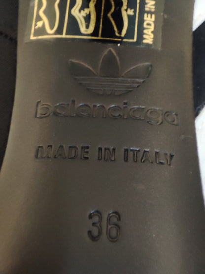 Adidas x Balenciaga Knife Over-the-Knee Black & White Boots Size 36