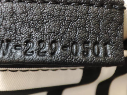 Fendi x Marc Jacobs Vitello Seta Logo Print Black & White Baguette Mini