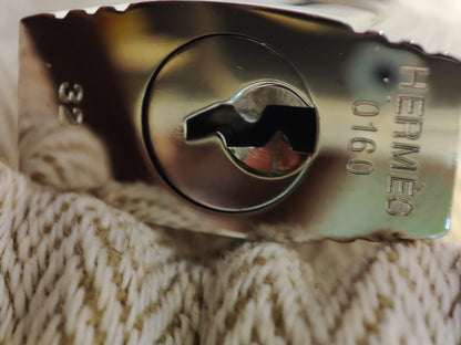 Hermes Palladium Lockset with Clochette Clemence Noir